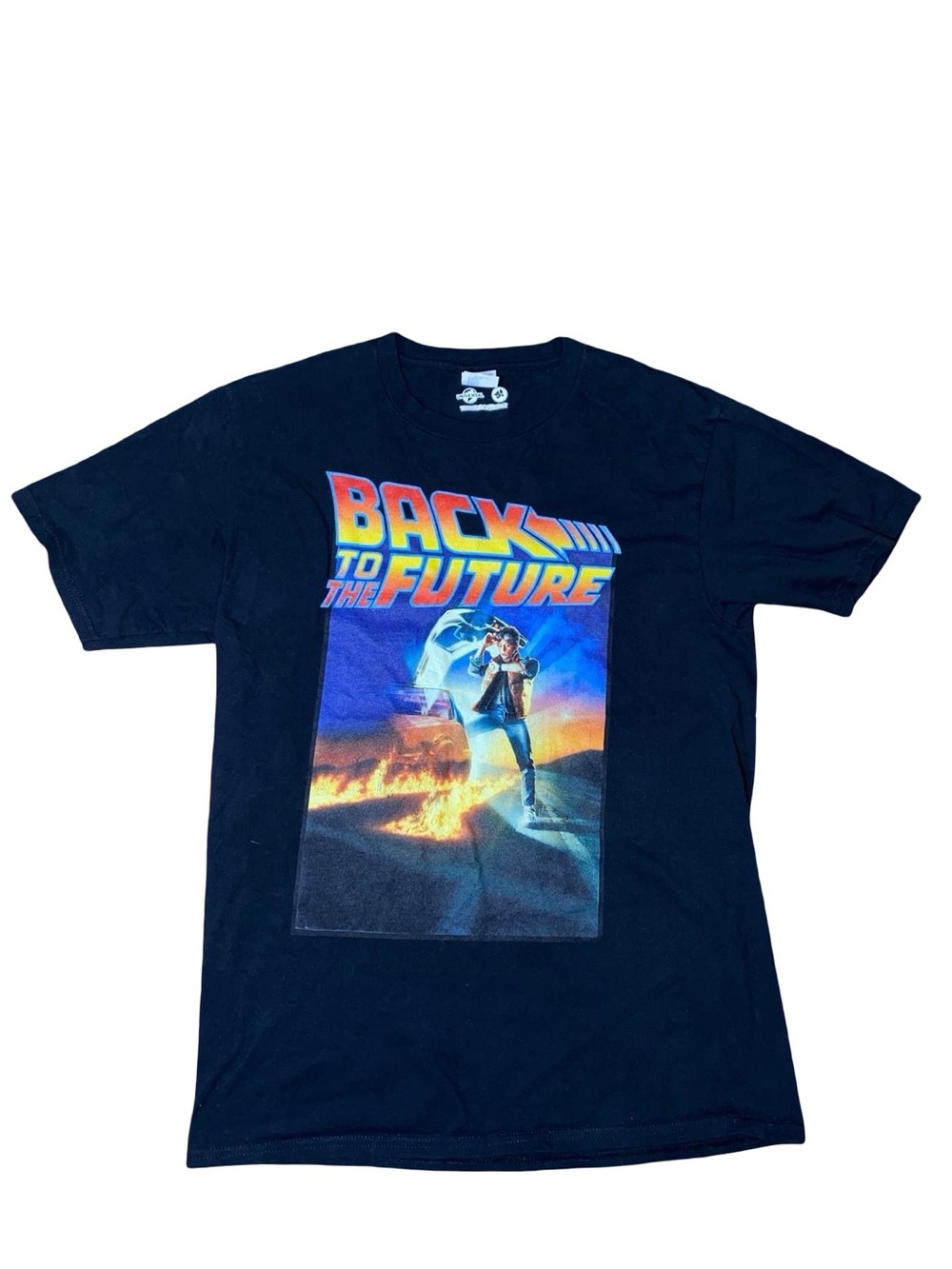Back To The Future Movie Poster Graphic T-Shirt Black Medium Universal Studios